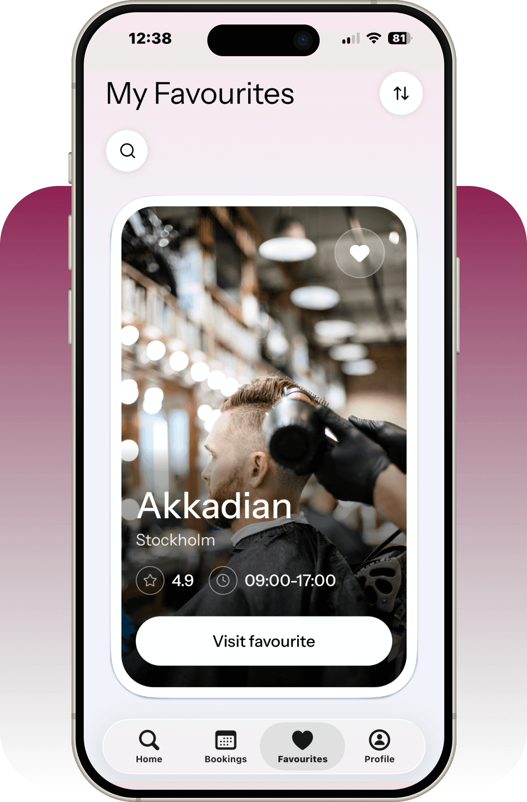 Mobile image of booking