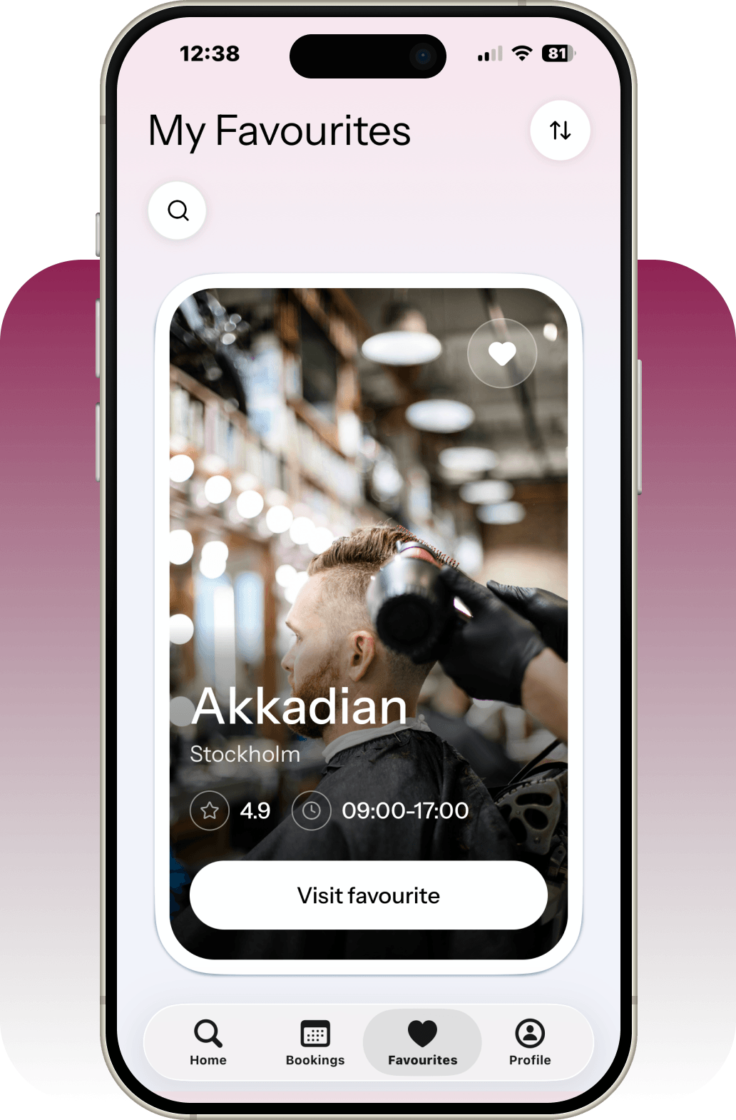 Mobile image of booking